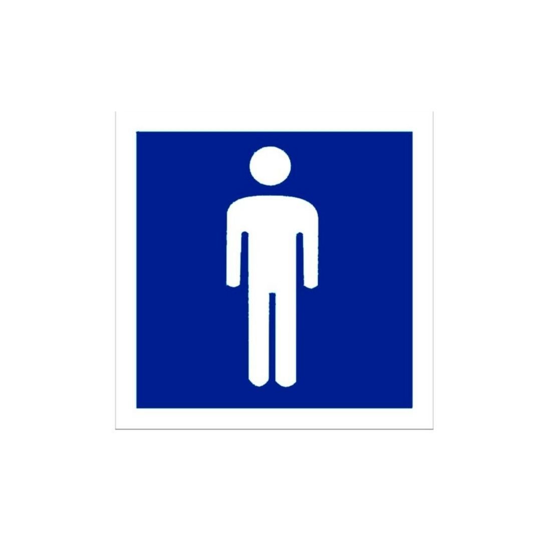 Tablica PCV 110x110 WC mężczyzna