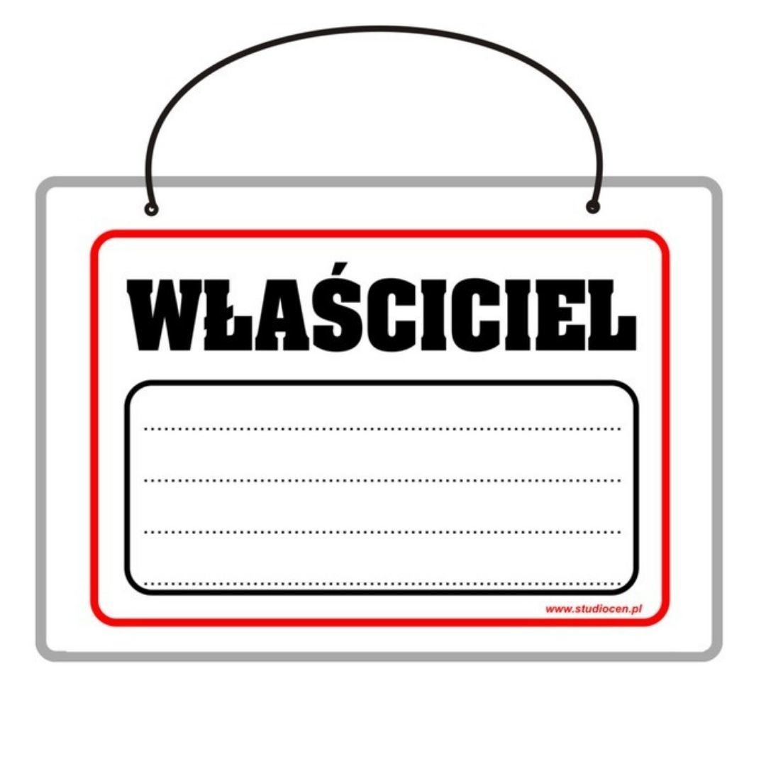 Tablica laminowana A5 - właściciel
