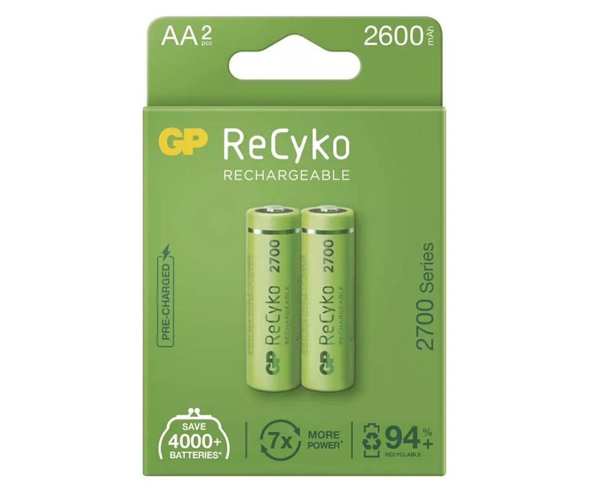 GP Batteries 2 x akumulatorki AA R6 ReCyko 2700 Series Ni-MH 2600mAh 270AAHCE-5EB2