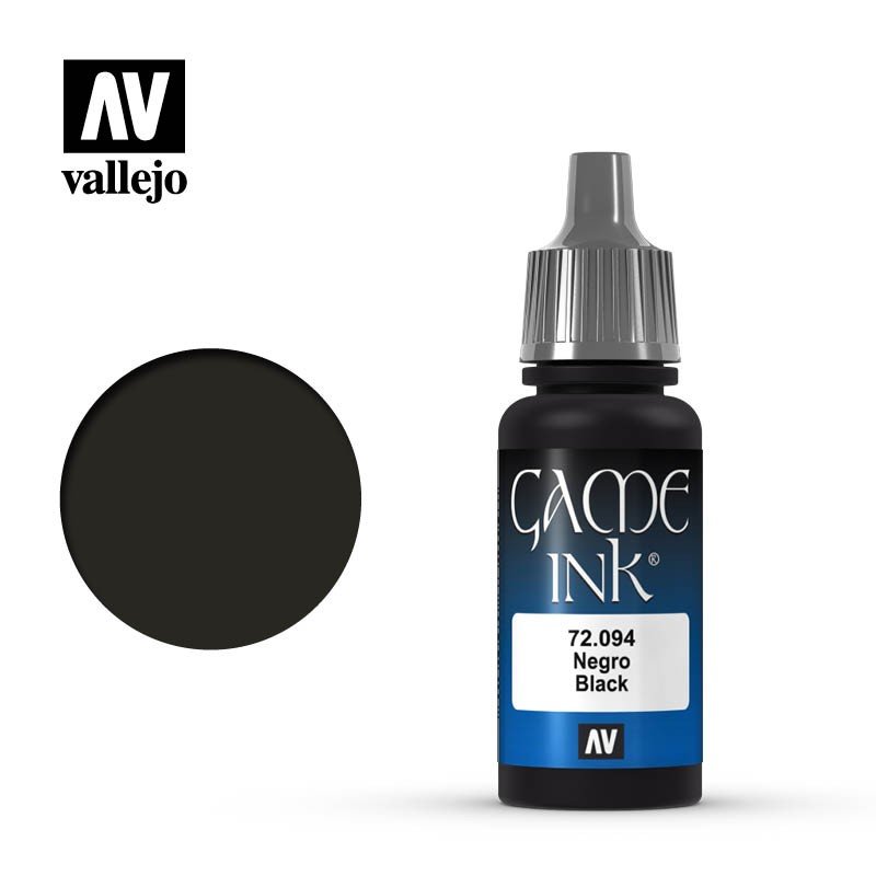 Vallejo Farba akrylowa Game Color Inks - Black nr 72094 / 17ml Vallejo 72094