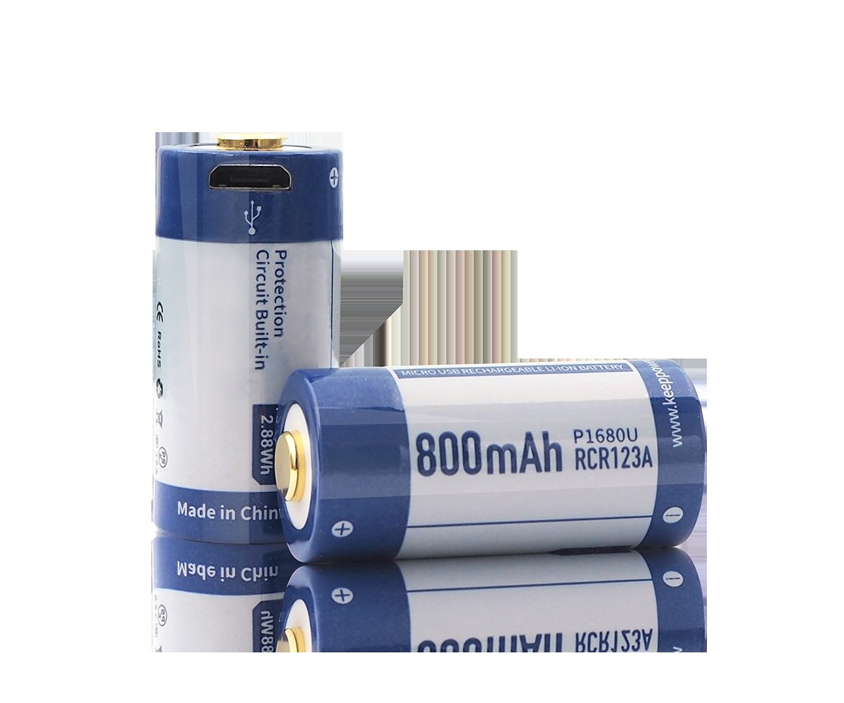 Keeppower KP ICR16340-80PCM 800mAh Li-ION m-USB