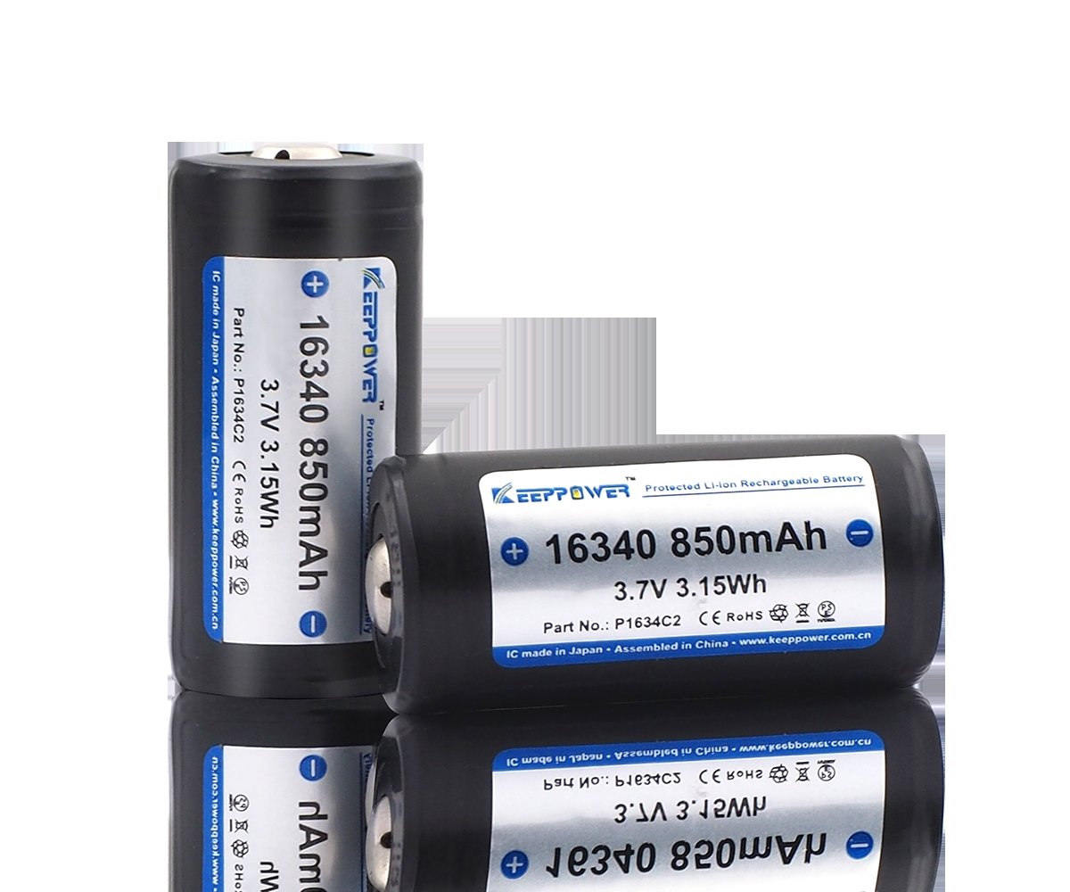 Keeppower KP ICR16340-85PCM 850mAh Li-ION CR123