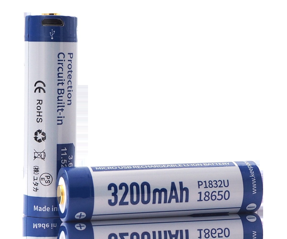 Keeppower KP ICR18650-320PCM 3200mAh Li-ION m-USB