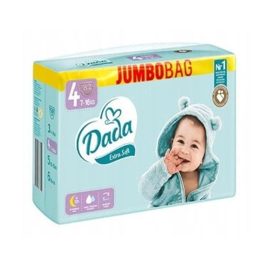 Dada Extra Soft, pieluchy jednorazowe, 4 Maxi, 7-16 Kg, 82szt.