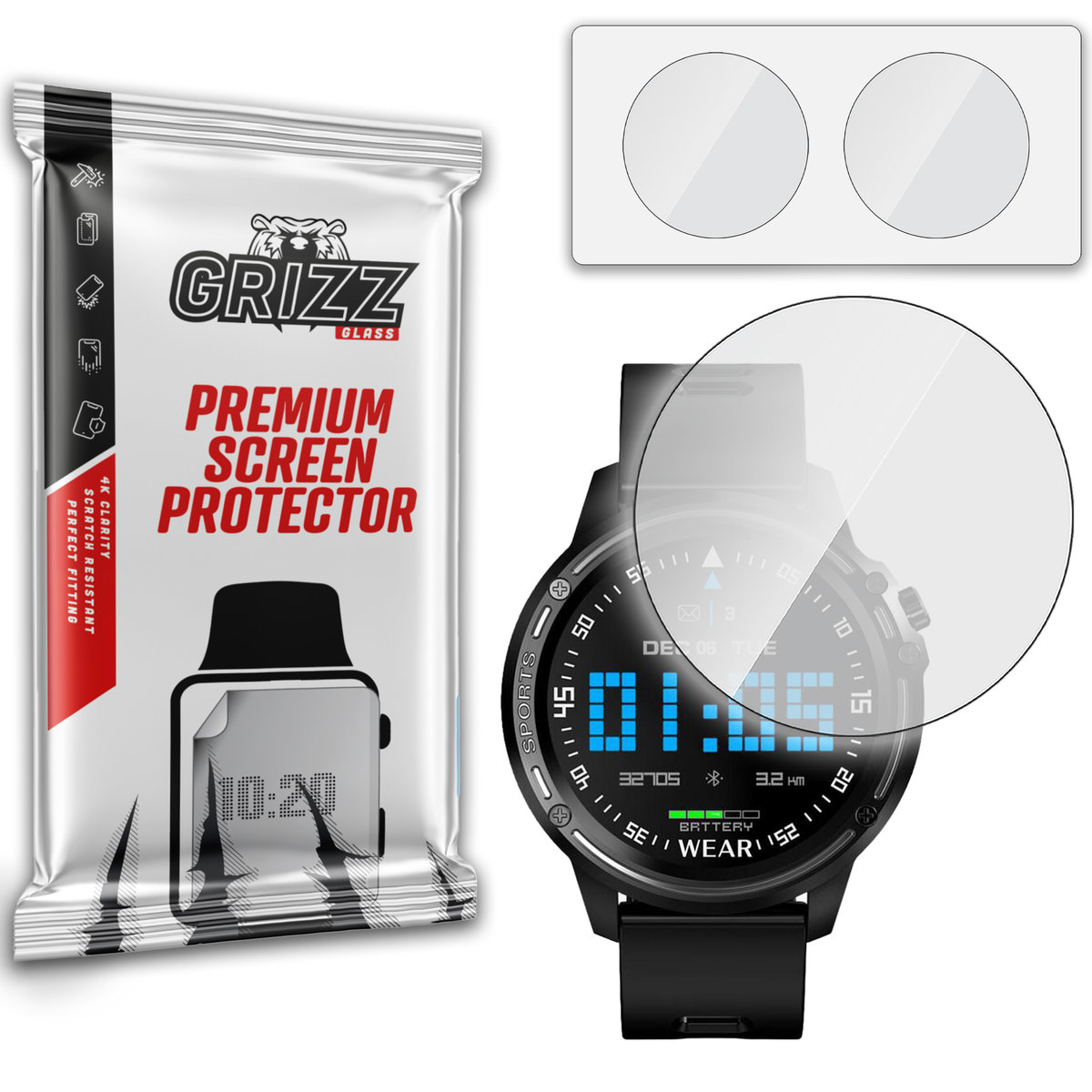 Grizzglass Hybridglass Szkło Hybrydowe Do Smartwatch Wl8
