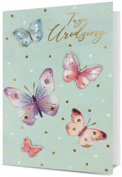 Kartka Urodzinowa Romantyczna, Pastelowa H2365