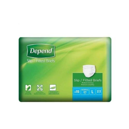 Kimberly-Clark DEPEND SLIP Normal rozmiar L Pieluchy dla dorosłych, 15 szt