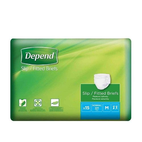 Kimberly-Clark DEPEND SLIP Normal rozmiar M Pieluchy dla dorosłych, 15 szt