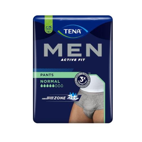 TENA Men Pants Normal Grey S/M Bielizna chłonna dla mężczyzn, 30 sztuk