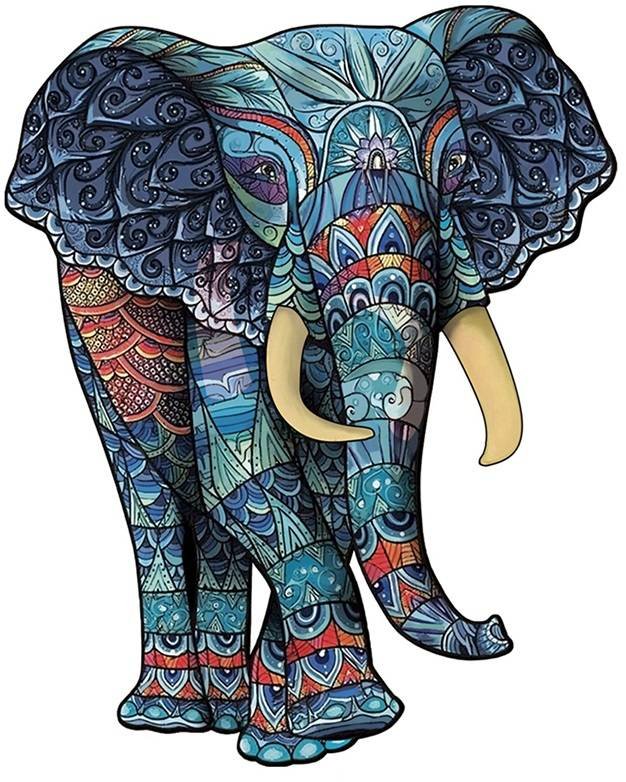 Puzzle Drewniane Dla Dorosłych Prezent Słoń A3
