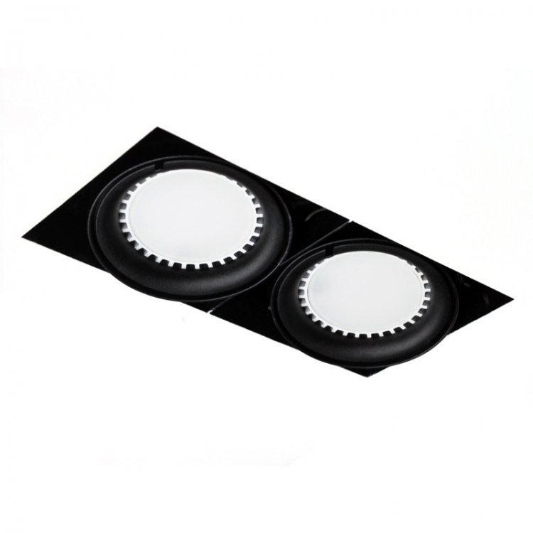 Light&More PP 618/2 BK OPRAWA HALOGENOWA LED WPUSZCZANA OCZKO BEZRAMKOWA REGULOWANA CZARNY ES111 QR111 AR111 GU10 G53 LM 618/2 BK
