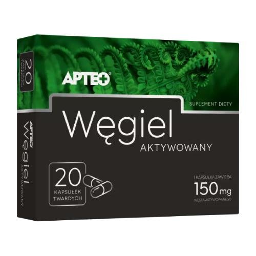 Apteo Apteo Węgiel aktywowany 20 kapsułek 4345281