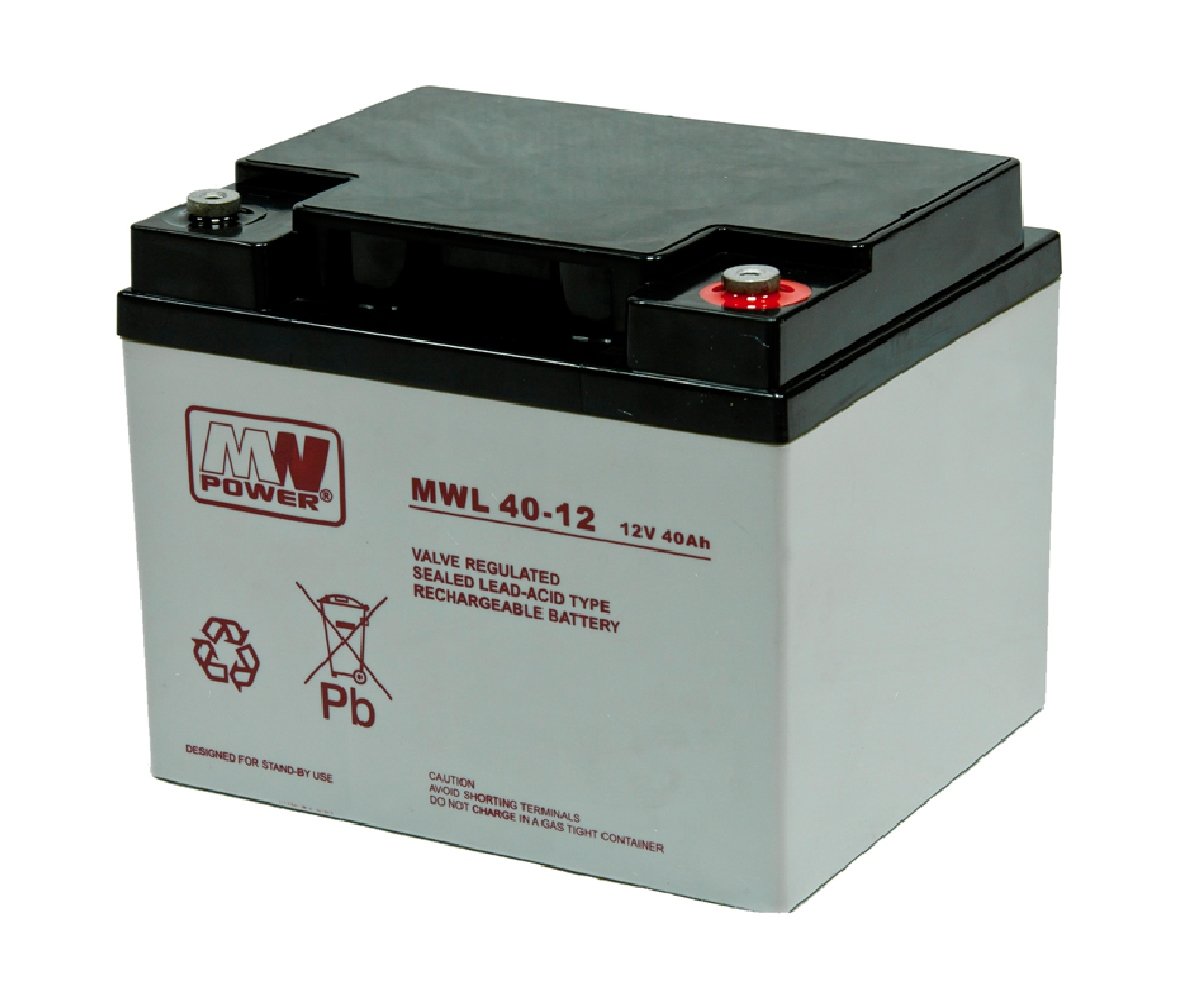 Akumulator żelowy 12V 40Ah Mw Power Ups 12V 13A