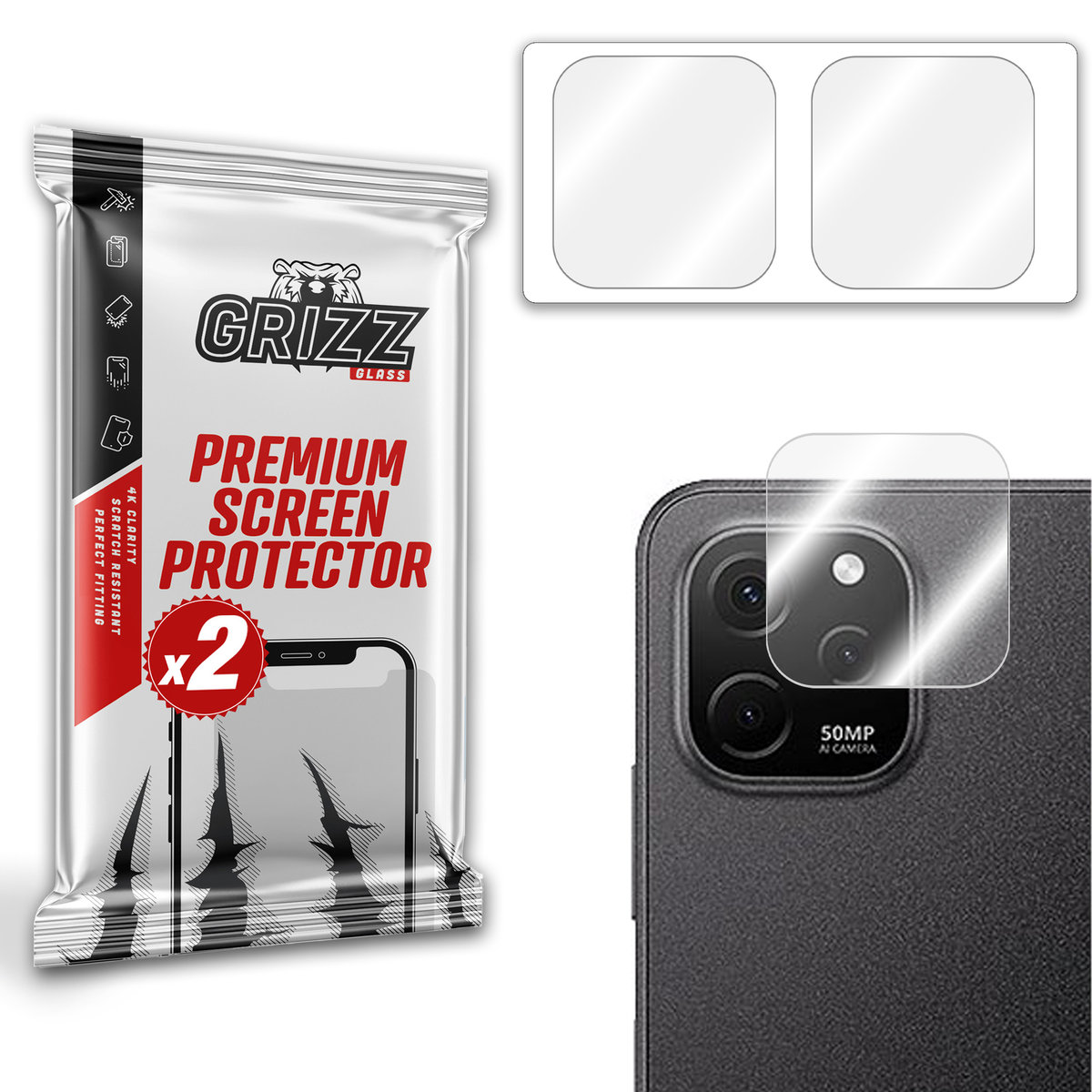 Grizzglass Hybridglass Camera Szkło Hybrydowe Na Obiektyw Do Huawei Enjoy 50Z