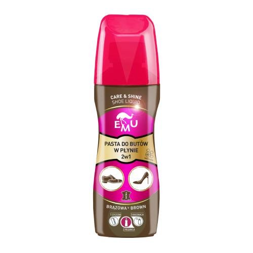 Emu Pasta Do Butów W Płynie 2W1 Brązowa, 75Ml