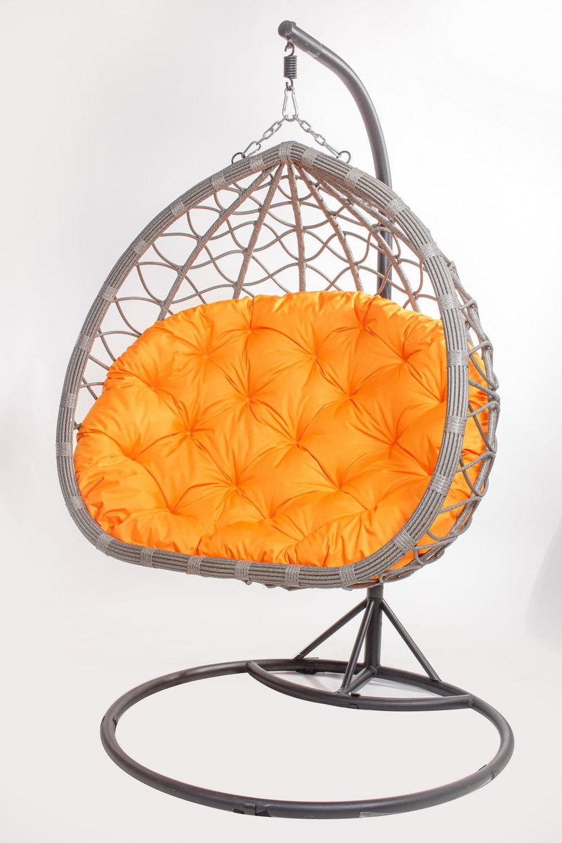 Poduszka na fotel wiszący typu kokon 100x130cm. (cena nie obejmuje mebla!) / wodoodporne poduszki ogrodowe, kolor pomarańczowy