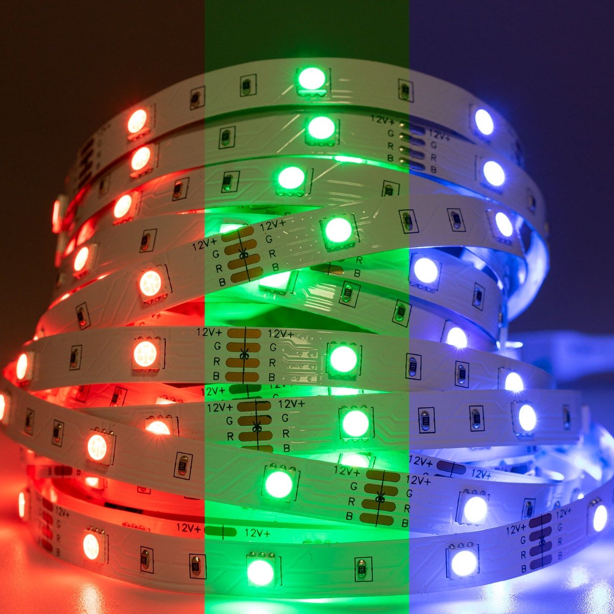 Taśma LED Pasek 12V 36W 150LED 5050 RGB 10mm 5m