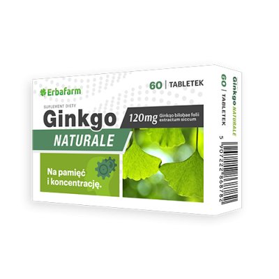 ERBAFARM NATURALE SP. Z O.O. Erbafarm Ginko Naturale 60 tabletek 3603461