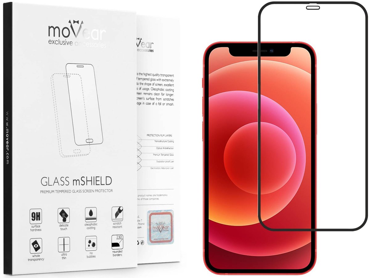 moVear 2.5D Max Matt - Matowe Szkło Hartowane Do Apple Iphone 12 Mini (5.4