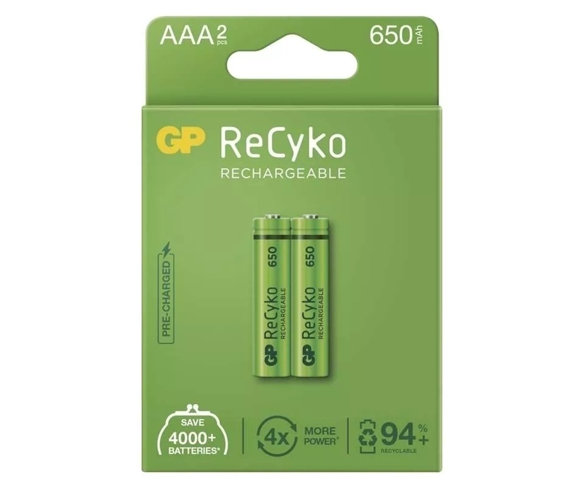 GP Batteries 2 x akumulatorki AAA R03 ReCyko 650 Series Ni-MH 650mAh 65AAAHCE-5EB2