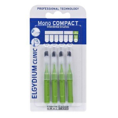 Elgydium Eludril Elgydium szczoteczki międzyzębowe Clinic Mono Compact ISO 6 - zielone 2,2mm - 4szt.