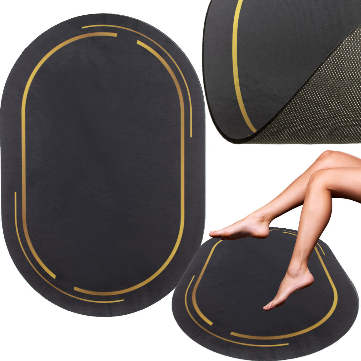 Mata Łazienkowa Szybkoschnąca Antypoślizgowa Dywanik Chłonny