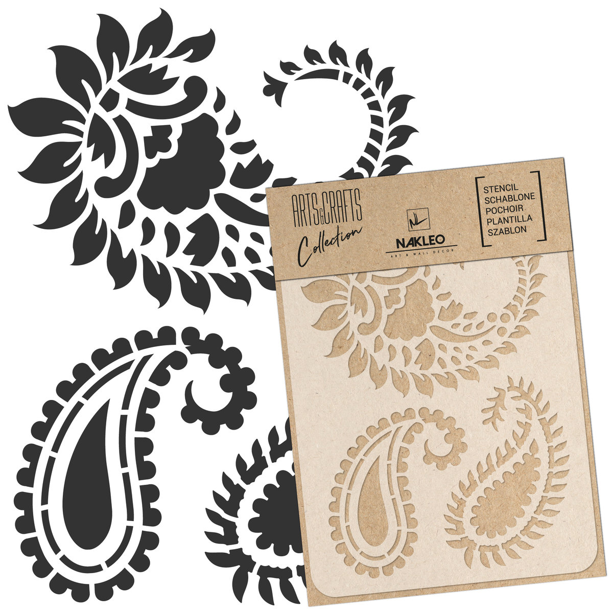 szablon malarski scrapbooking – craft // PAISLEY - A5 (15x21cm)