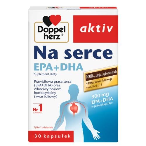 Фото - Вітаміни й мінерали Queisser Pharma DOPPELHERZ AKTIV Na serce DHA+EPA, 30 kapsułek 