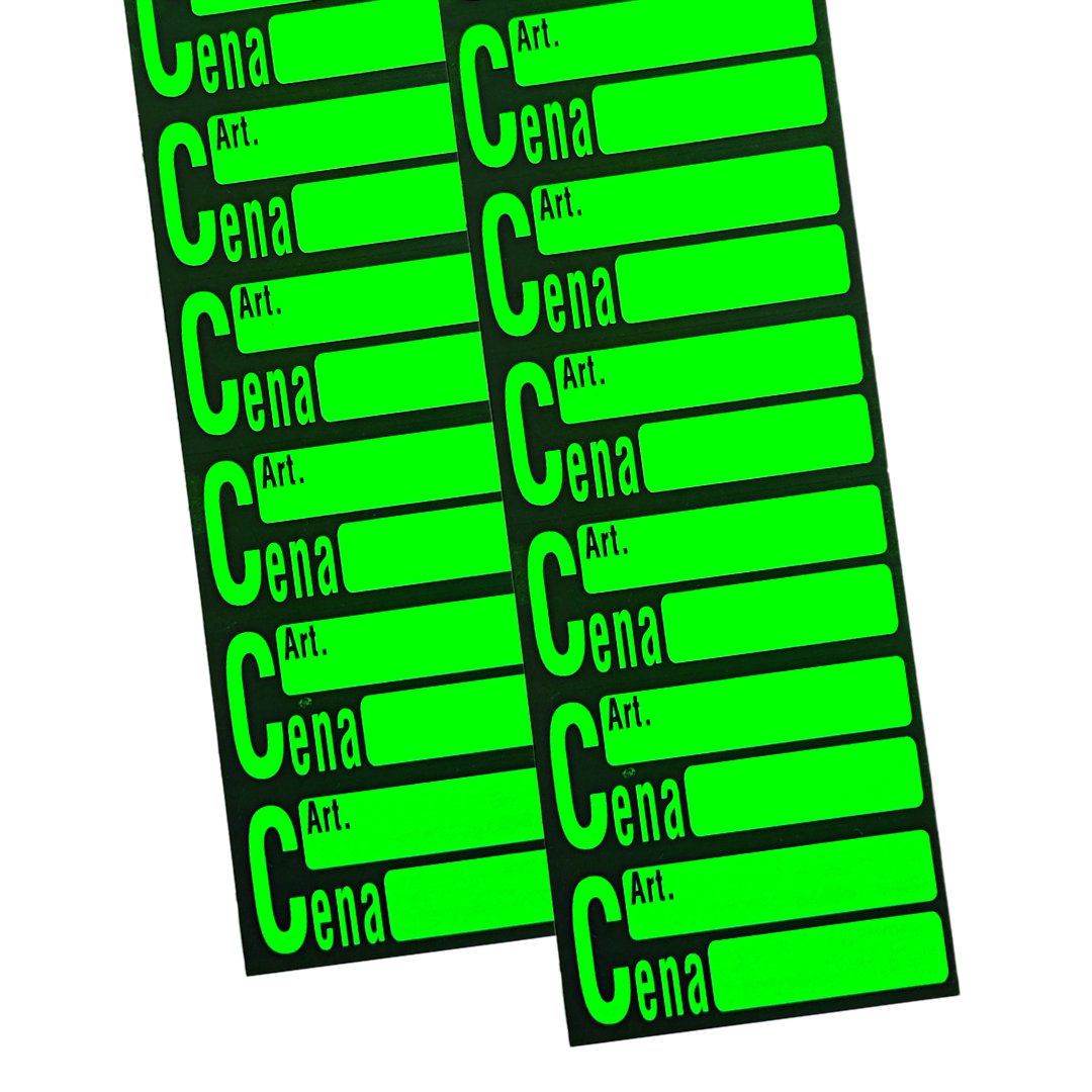Ceny Samoprzylepne Na Pasku 100 Etykiet - Zielone