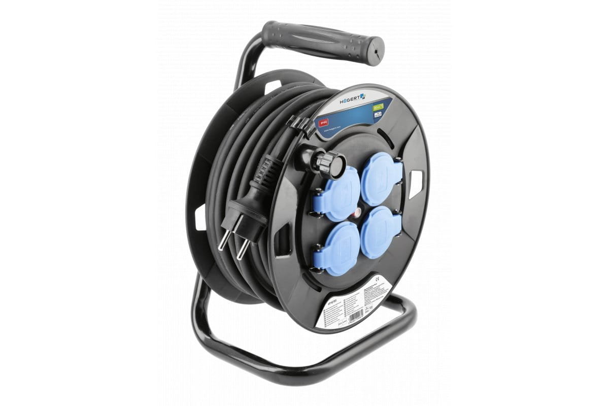 Ht1E720 Przedłużacz Bębnowy W Izolacji Gumowej 20M Högert Technik Ht1E720 5902801290879