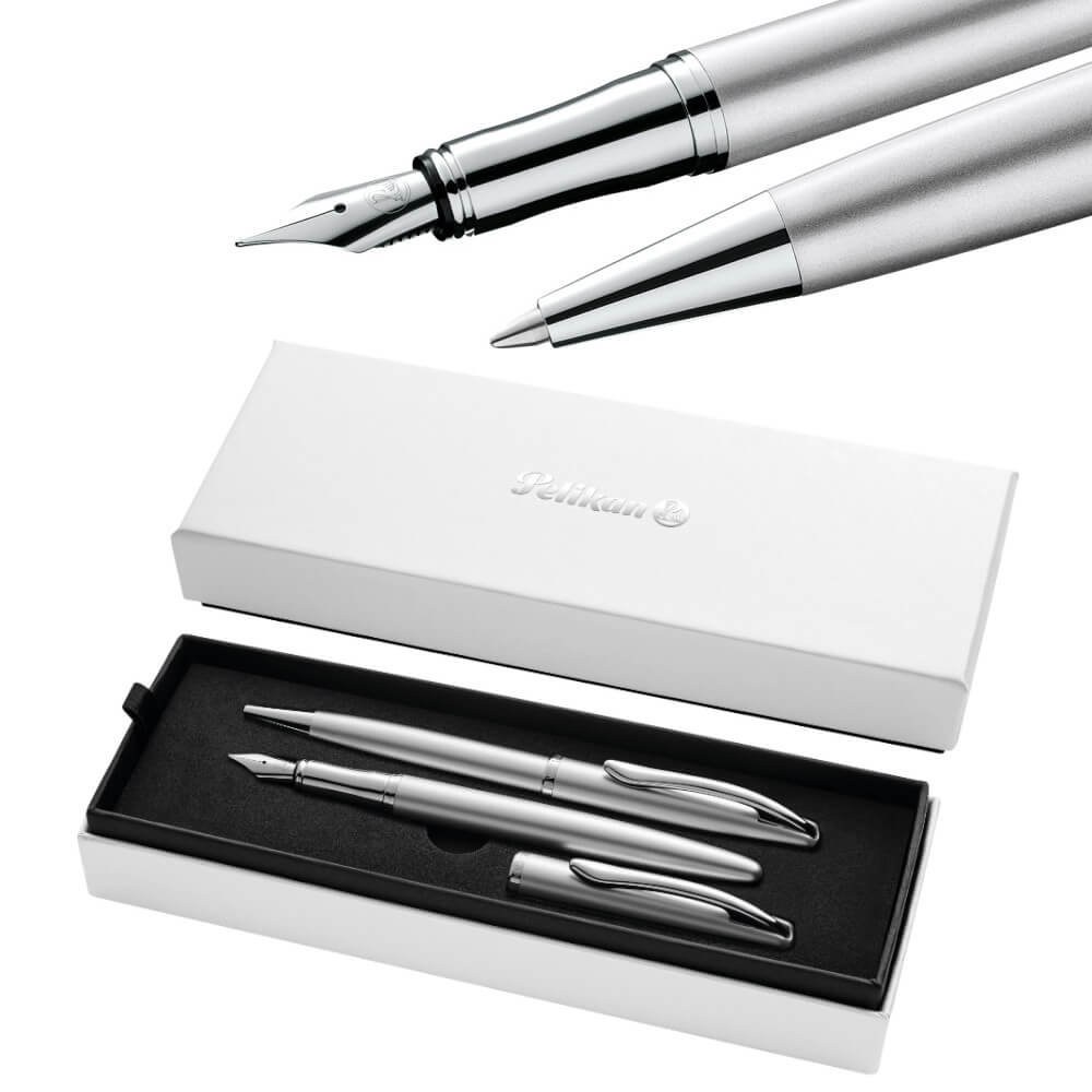 Pióro wieczne Jazz Noble Elegance + długopis Silv - PELIKAN
