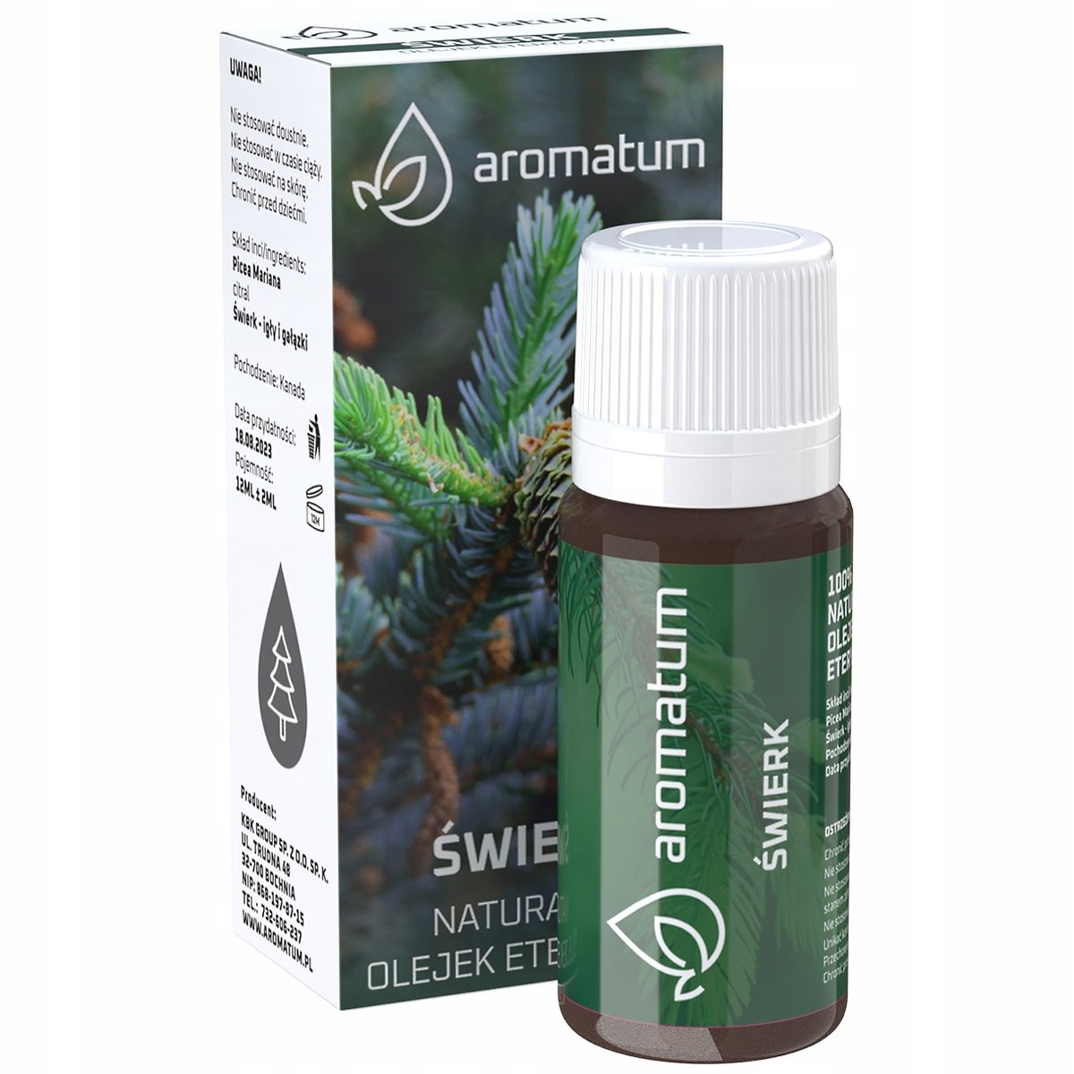 Naturalny olejek eteryczny - świerk 12ml