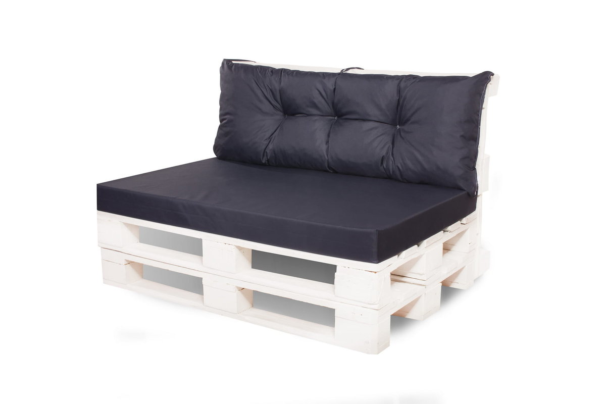 Zestaw Poduszek Na Meble Z Palet: 120X80X50/ Wodoodporne Poduszki Ogrodowe, Kolor Czarny