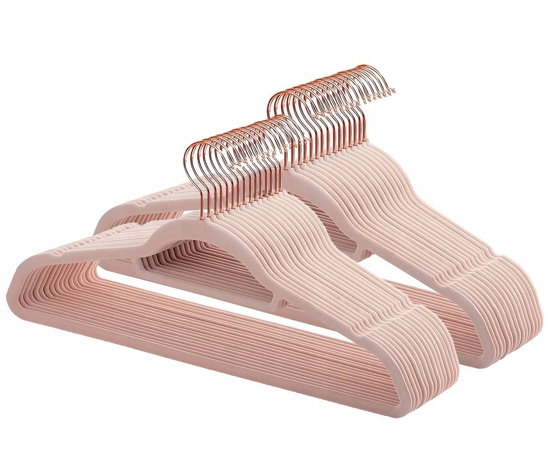 PREMIUM WIESZAK WIESZAKI NA UBRANIA WELUR 30szt SN