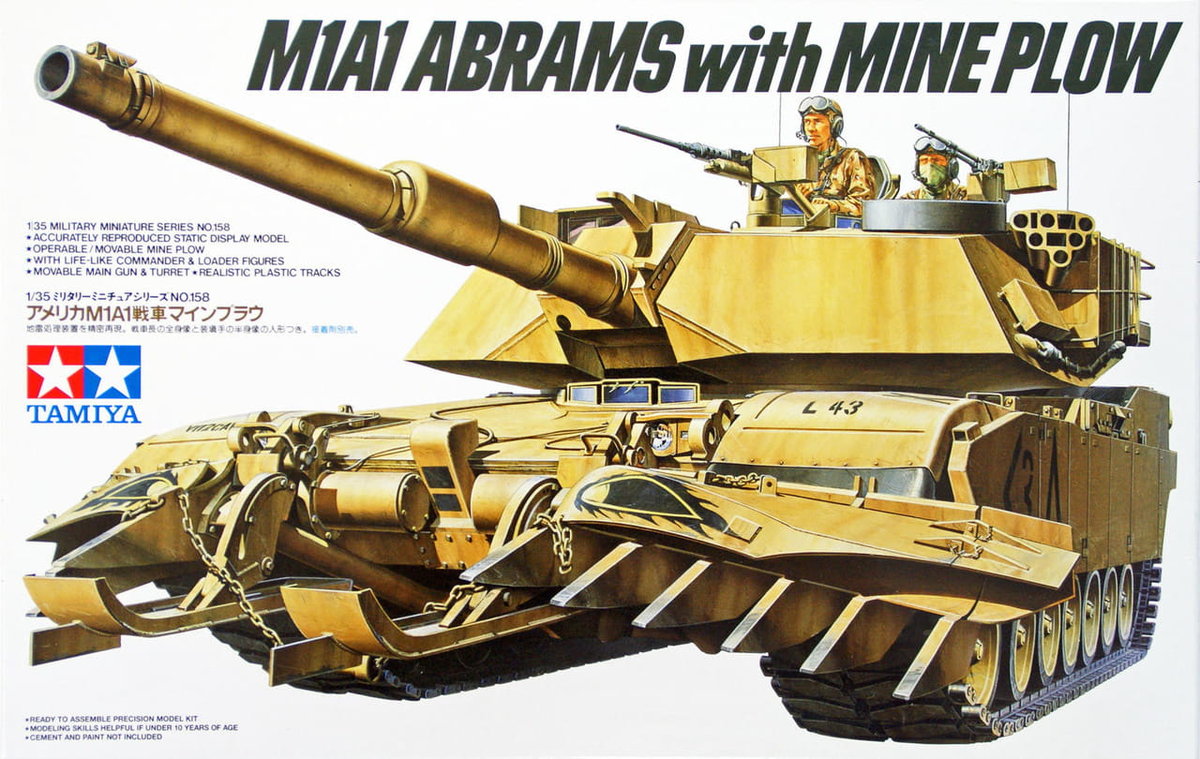 Tamiya M1A1 Abrams W/Mine Plow 35158