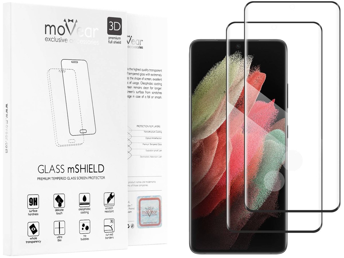 2 Szt. | moVear 3D - Szkło Hartowane Do Samsung Galaxy S21 Ultra (6.8