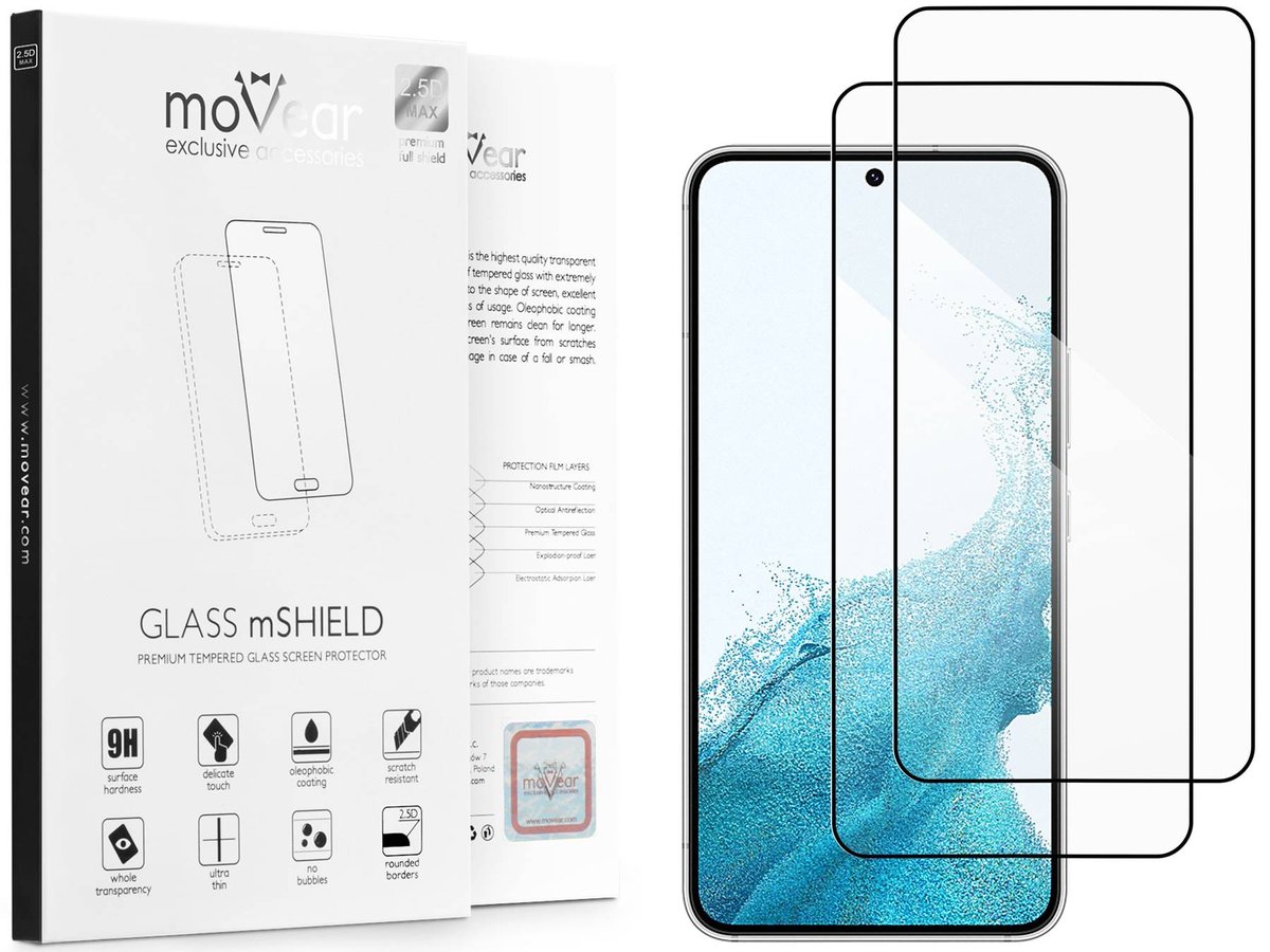 2 Szt. | moVear 2.5D Max - Szkło Hartowane Do Samsung Galaxy S22 (6.1