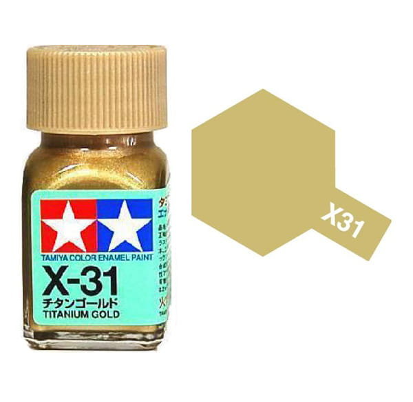 Tamiya Enamel 80031 X-31 Titanium Gold 10Ml