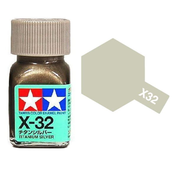 Tamiya Enamel 80032 X-32 Titanium Silver 10Ml