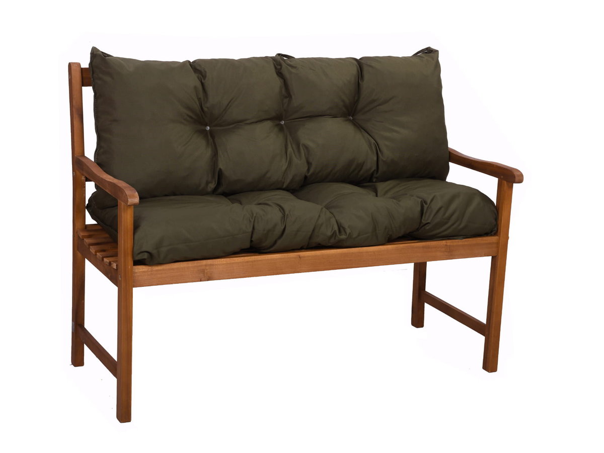 Zestaw Poduszek Na Ławkę Ogrodową I/ Lub Huśtawkę Ogrodową: 120X50cm. (Siedzisko) + 120X40cm. (Oparcie)/ Wodoodporne Pikowane Poduszki Ogrodowe, Kol..