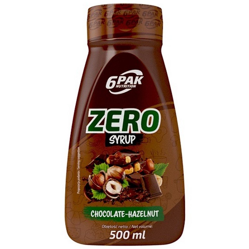6Pak Syrop Zero Kcal 500Ml Chocolate-Hazelnut Czekolada Z Orzechem