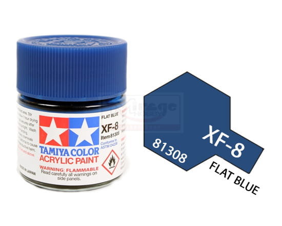 Tamiya Acrylic 81308 Xf-8 Flat Blue 23Ml [Matt]
