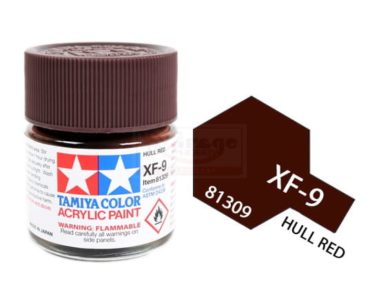 Tamiya Acrylic 81309 Xf-9 Hull Red 23Ml [Matt]