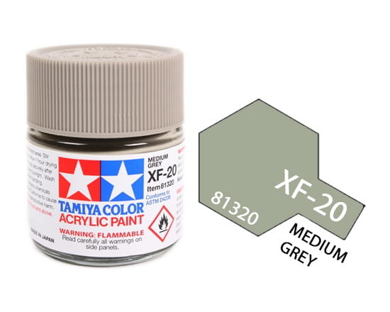 Tamiya Acrylic 81320 Xf-20 Medium Grey 23Ml [Matt]