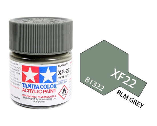 Tamiya Acrylic 81322 Xf-22 Rlm Grey 23Ml [Matt]