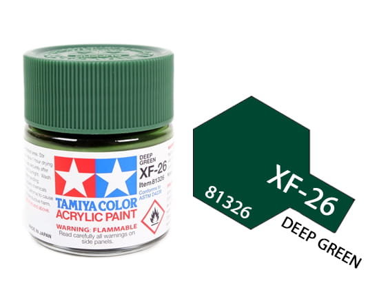 Tamiya Acrylic 81326 Xf-26 Deep Green 23Ml [Matt]