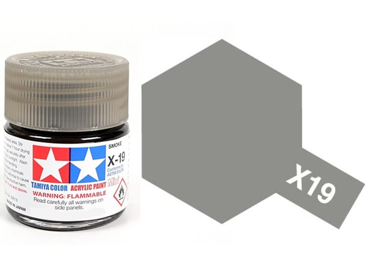 Tamiya Acrylic 81019 X-19 Smoke 23Ml [Clear]
