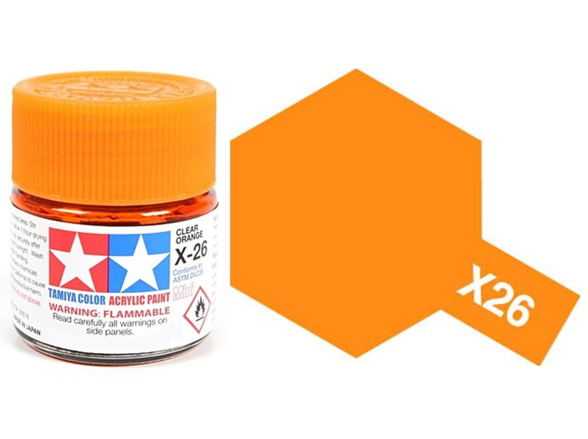 Tamiya Acrylic 81026 X-26 Clear Orange 23Ml [Clear]
