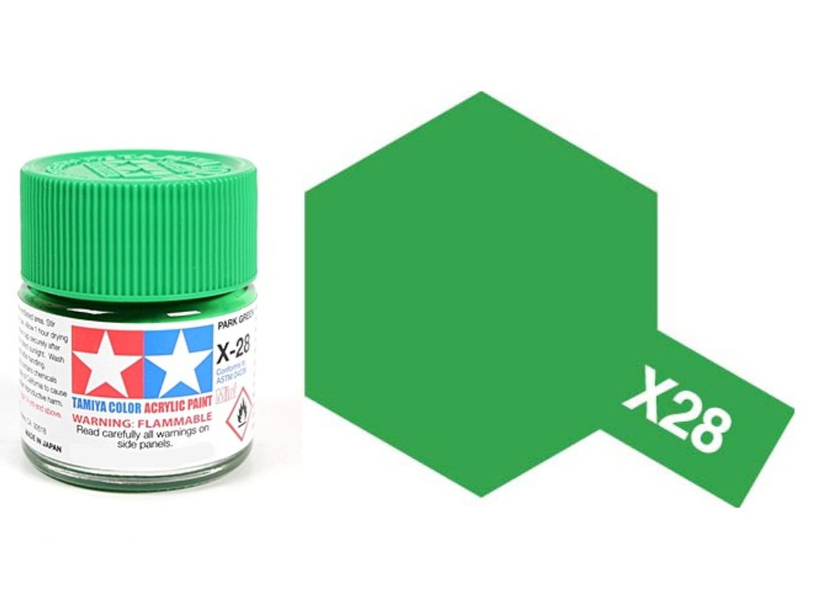 Tamiya Acrylic 81028 X-28 Park Green 23Ml [Gloss]