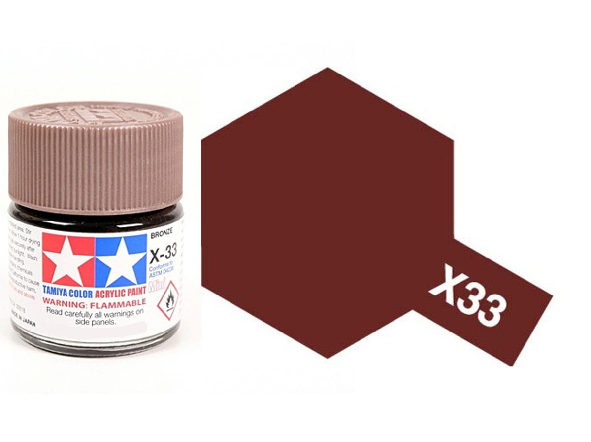 Tamiya Acrylic 81033 X-33 Metallic Bronze 23Ml [Gloss]